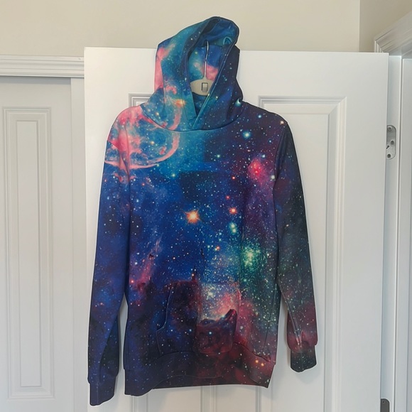 Men’s Pull-Over Galaxy Hoodie - Picture 1 of 12